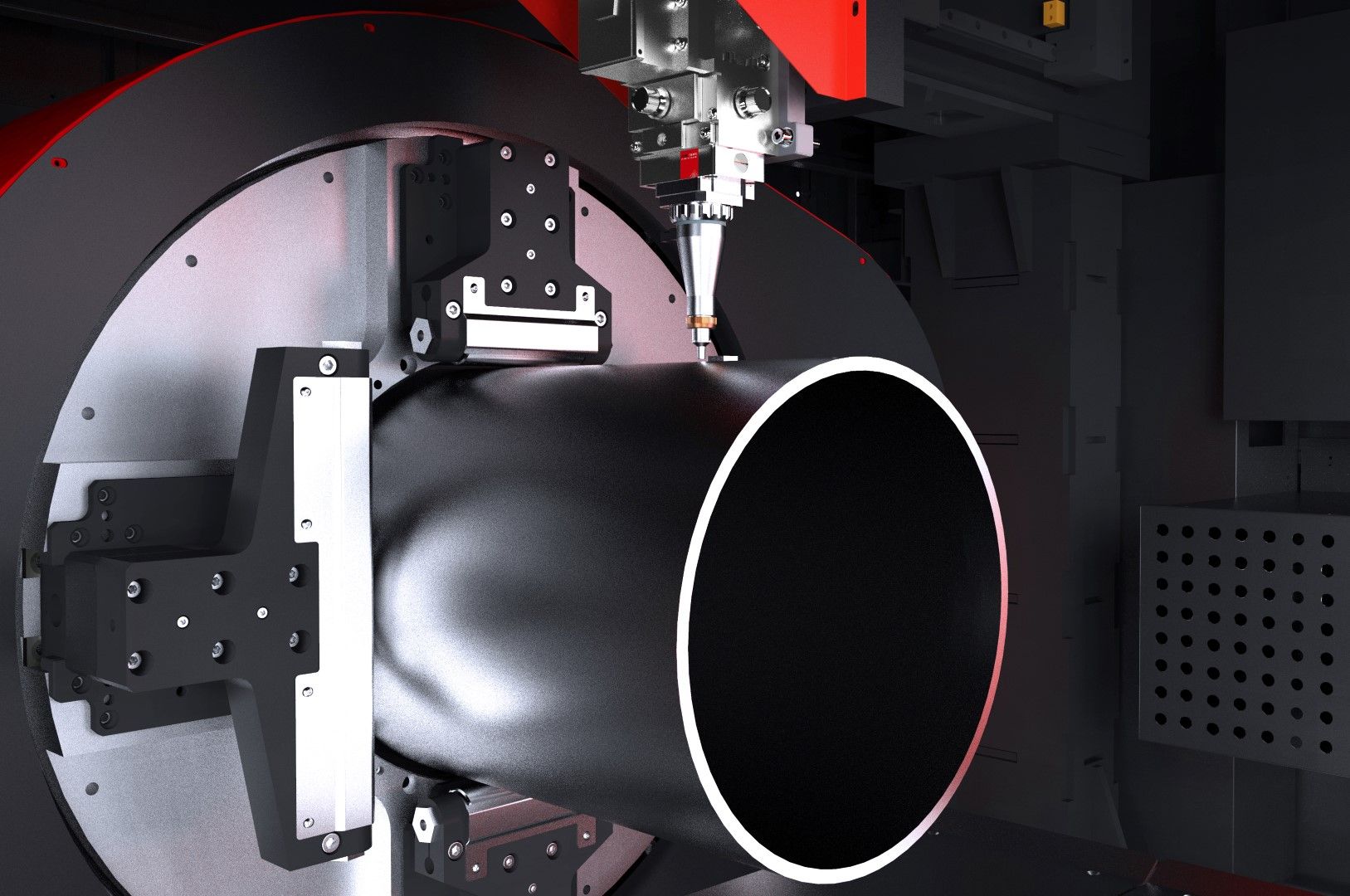 D-Tube 380 Medium and Heavy duty Fiber Laser tube Cutting Machine
